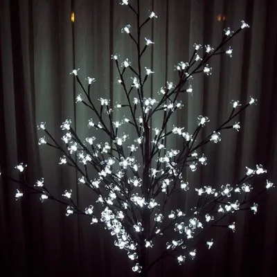 Obrázok produktu pre 200 LED kvetinový stromček - výška cca 150 cm - odnímateľné kvety - studená biela BA11638