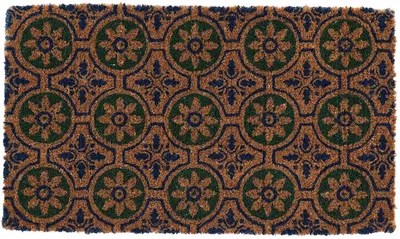 Produktbild von Esschert Design RB286, Top-Fußmatte, Drinnen/Draußen, Rechteckig, Blau, Braun, Grün, Muster, Kokosfaser