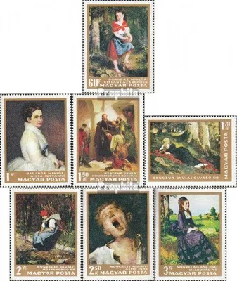Produktbild von Briefmarken Ungarn 1966 Mi 2291A-2297A (kompl.Ausg.) gestempelt Gemälde der Nationalgalerie