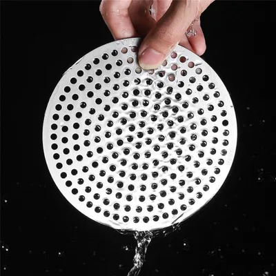 Produktbild von Runder Duschabfluss Sieb, Edelstahl, 15 cm, für Badezimmer, Küche