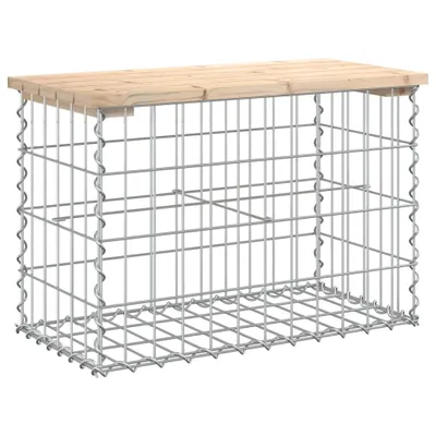 Produktbild von vidaXL Gartenbank aus Gabionen 63x31,5x42 cm Massivholz Kiefer