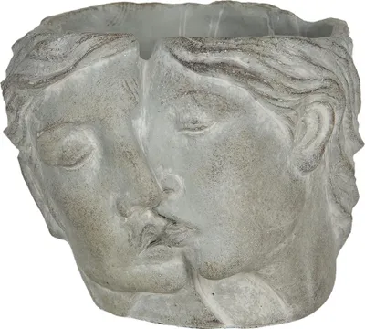 Image de Clayre & Eef Pot de fleurs 16x14x13 cm Gris Pierre