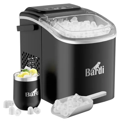 Produktbild von Bardi Deluxe Eiswürfelmaschine – Eisbereiter – Inklusive Luxus-Thermosbecher und Eisschaufel – Schwarz