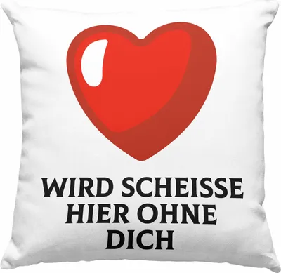 Produktbild von Trendation - Jobwechsel Deko-Kissen mit Füllung 40x40 Geschenk Kollegin Kollege Lustig Abschiedsgeschenk Sprüche - Wird Sch Hier Ohne Dich (Grau)