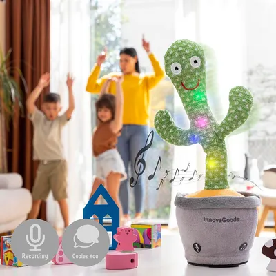 Immagine prodotto di Cactus Ballante e Parlante Ricaricabile con Musica e LED Multicolori Cacxi InnovaGoods