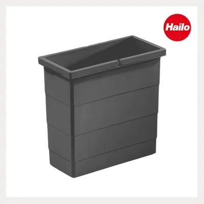 Image de Hailo Bac intérieur 1138989 gris foncé 12 L 320 x 156 x 295 mm 2 poignées