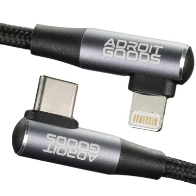 Obrázok produktu pre AdroitGoods Nabíjací kábel Usb-C na Lightning - Pd - kábel na rýchle nabíjanie - opletený nylon 2 metre