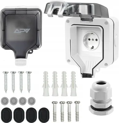 Produktbild von IP66 Steckdose Aufputz Wandsteckdose Gartensteckdose Außensteckdose Schuko Outdoor