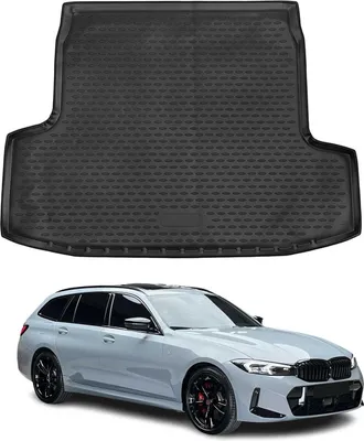 Image de Tapis de coffre pour BMW Série 3 G21 Touring 2019-2024 Caoutchouc noir
