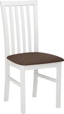 Image de Chaises de table à manger FRATONIA 1 - blanc / marron 2