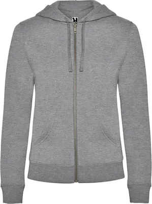 Produktbild von Roly CQ6425 | Damen Jacke Veleta Woman Sweatjacket - Farbe: Heather Grey 58 - Größe: XL