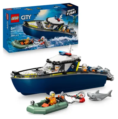 Obrázek produktu pro LEGO City Honička v policejní lodi, Sada na stavění, 6 rok/roky, Plast, 264 kusů, 621 g