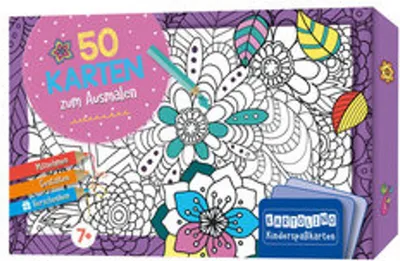Image de 50 cartes à colorier - Motifs créatifs