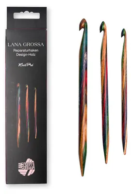 Produktbild von Lana Grossa - Reparaturhaken-Set Holz