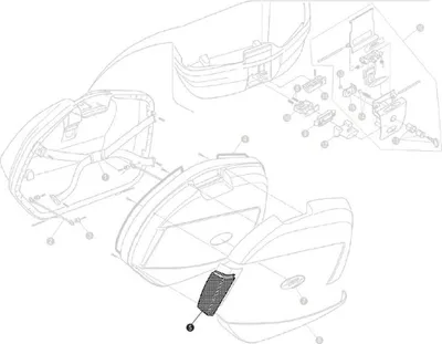 Obrázek produktu pro Odrazka GiVi červená levá a pravá pro V35N Monokey® Side