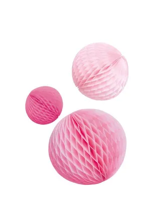 Image de 3 balles nid d'abeille roses, roses