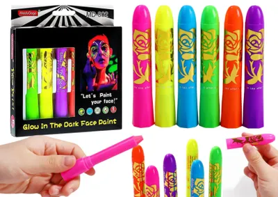 Produktbild von Schminkset Marker, Neon-Fluoreszierende Buntstifte, 6-tlg