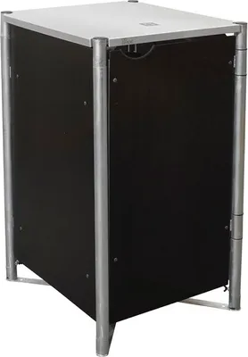 Image de HIDE Box pour poubelles en métal, habillage pour poubelles 240 l noir 1 box
