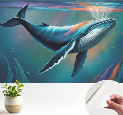 Produktbild von Fototapete selbstklebend - 104x70 cm - Tapete - Wandtapete - Wandbilder - Klebefolie - Dekofolie - Tapete Folie - Wand - Dekoration - Wohnzimmer - Meeresriese