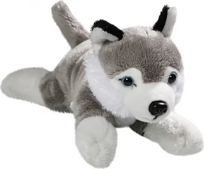 Produktbild von Carl Dick Husky liegend, Hund, ca. 22cm, nur Körperlänge ca. 17cm 3414002 Kuscheltier, Plüschtier, Stofftier