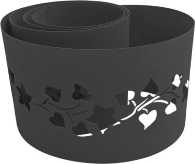 Produktbild von Sichtschutz Laserstreifen zaun|zu PREMIUM Nachbildung Floral #2 Zaunblende  Anthrazit 2,55m