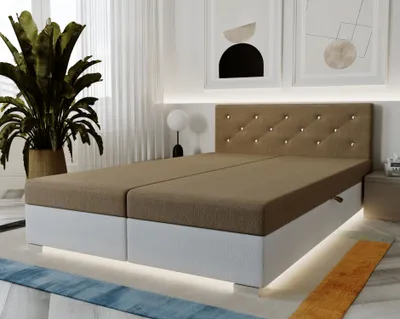 Obrázok produktu pre Americká posteľ 140x200 ROSIE 3 - hnedá / biela