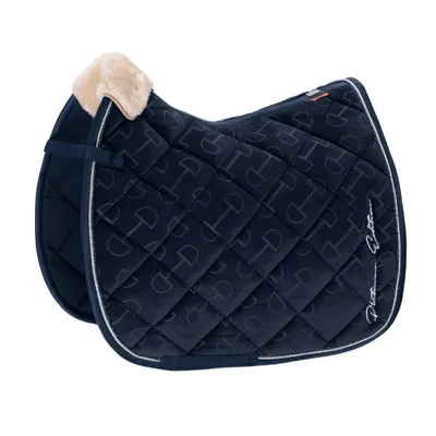 Produktbild von Eskadron Schabracke Platinum " VELVET STAMP " Farbe - navy Form - Pony-Dressur