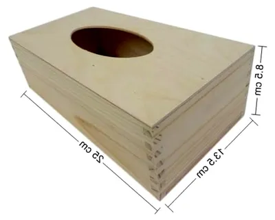 Produktbild von Taschentuchbox aus Holz, rechteckig