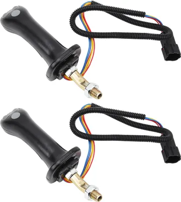 Obrázek produktu pro 3tlačítkové rukojeti joysticku rypadla, 2dílné, černé, 6kolíkové, z hliníkové slitiny ABS, odolné proti opotřebení, páka joysticku rypadla pro DH DX150 215 225 300 370 9C