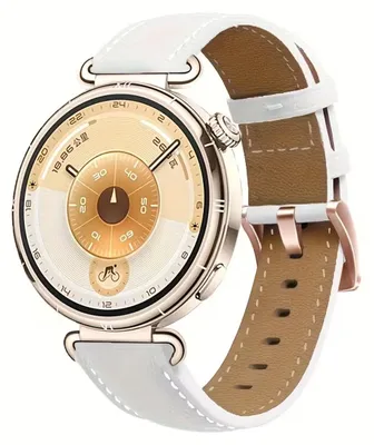 Produktbild von Weißes Kunstlederarmband, geeignet für Garmin Venu 2s/3s, Vivoactive 4s, Forerunner 255s/265s, Huawei Watch GT 5 Pro/5/4 – 41/42 mm – 1 Stück – CHPN