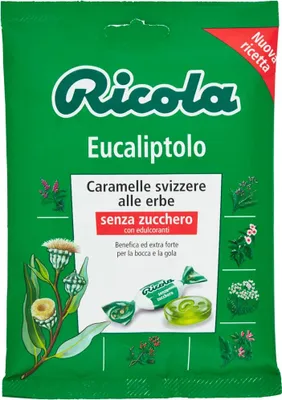 Produktbild von 6x Ricola Eucaliptolo bonbon Eukalyptol und Menthol erfrischend ohne zucker 70g