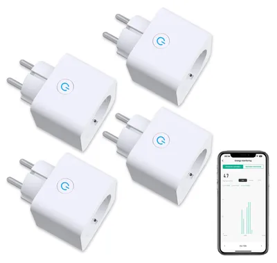 WLAN-Steckdose 4er-Pack, 16 A, Energieüberwachung, Alexa-kompatibel