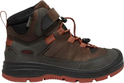 Produktbild von Keen Redwood Mid WP Kinder-Trekkingstiefel Leder grau braun 24