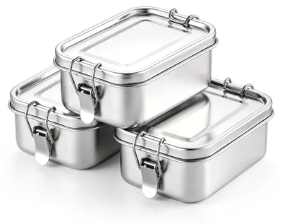 Edelstahl Vorratsdosen 550 ml 3er-Set luftdicht auslaufsicher