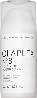 Imagen del producto de Olaplex Nº.8 Bond Intense, 100 ml, Unisex, para cabello dañado, apto para todo tipo de coloración, hidratante, reparador, que aporta brillo, suavizante, acondicionador, envase con bomba dosificadora