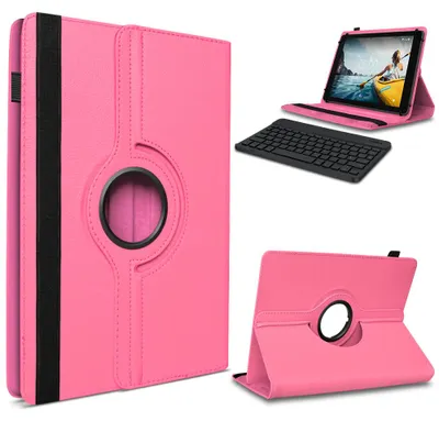 Produktbild von Hülle Tastatur Tasche für Teclast ArtPad Air Keyboard Schutzhülle Bluetooth QWERTZFarbe 360 Uni:Pink