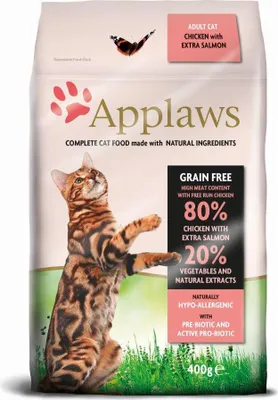 Produktbild von Applaws Cat Trockenfutter 400g | Huhn & Lachs