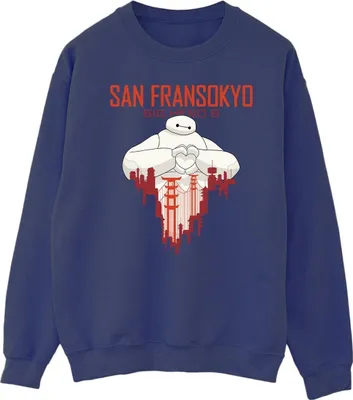Produktbild von Disney - "Big Hero 6 San Fransokyo" Sweatshirt für Herren BI15288 (M) (Marineblau)
