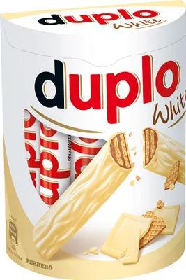 Produktbild von Haselnusscreme und Waffeln von weißer Schokolade, 10er Pack