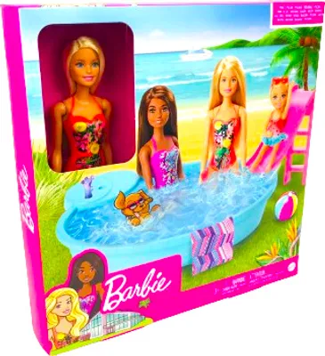 Produktbild von MATTEL Brb Pool Und Puppe (Blond) 0 0 0