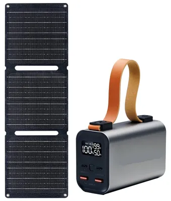 Produktbild von Powerstation – mit 21W Solarmodul – Solar-Generator – Stromgenerator – 100W