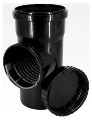 Produktbild von Fallrohrfilter DN 100 Ø 110 mm Schwarz Revisionsrohr mit Sieb für Regenwasserentwässerung | Polypropylen