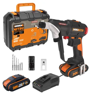 Image de WORX NITRO WX177 Perceuse-visseuse sans fil SwitchDriver 20 V, 50 Nm