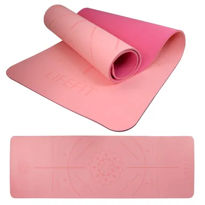 Obrázek produktu pro Podložka LIFEFIT® YOGA MAT RELAX DUO, 183x58x0,6cm, růžová
