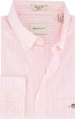 Image de REG CLASSIC POPLIN STRIPE SHIRT 662 LIGHT PINK Größe XXXL