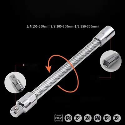 Zdjęcie produktu dla INF Uniwersalny elastyczny wał 1/2 kwadrat 250 mm aluminium do warsztatu