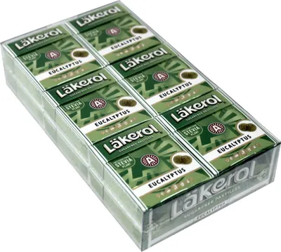 Produktbild von Läkerol Eucalyptus Pastillen 12 x 23g (Zuckerfrei)