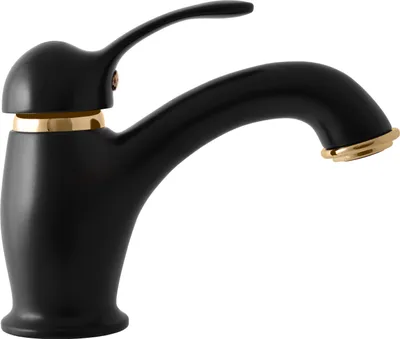 Immagine prodotto di LABE - Miscelatore per lavabo senza scarico, Nero opaco/Oro L026.0CMATZ, RAV Slezák