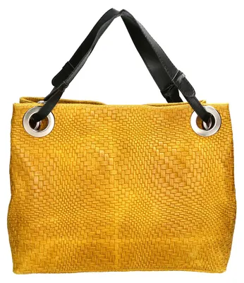 Obrázok produktu pre Dámska Kabelka Shopper Gave Lux zo Semišu s Potlačou  Italy Taupe Mediun UNICA 36x29x13 cm