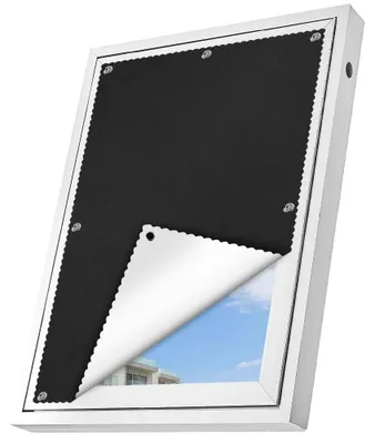 Verdunkelungsrollo 30x25 cm, Saugnapf, Schwarz, für Dachfenster